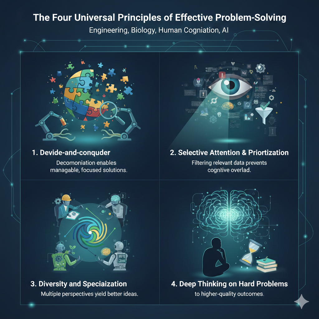 The 4 pronciples of problem solving.