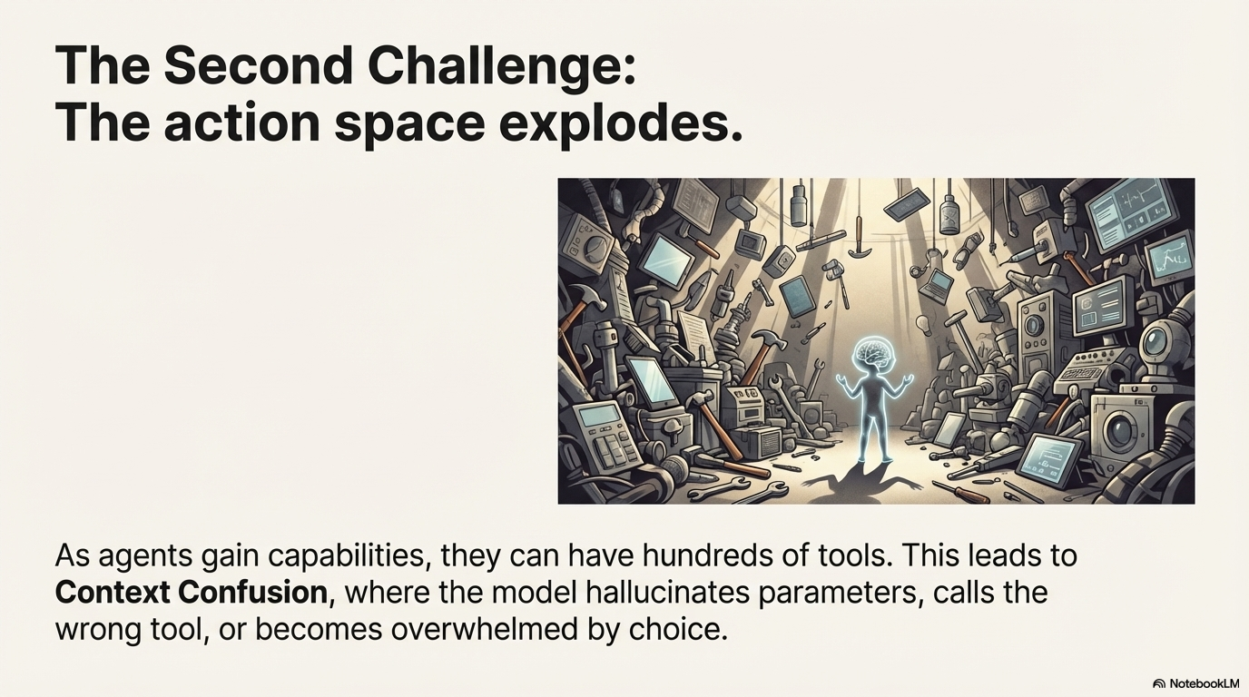 Problem: Agent in a space withh too many tools.